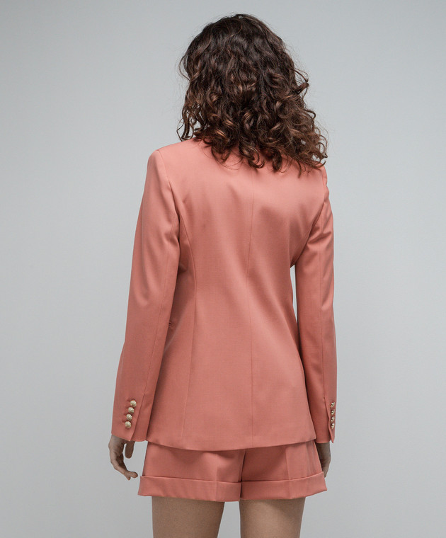 Max Mara Reale pink double-breasted wool jacket REALE image 4