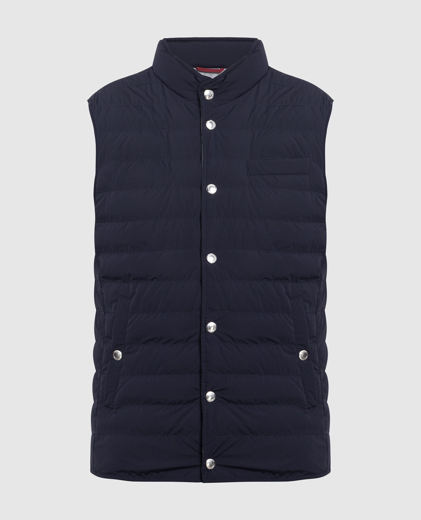 Blue down quilted vest