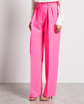 Max Mara Sportmax Розовые брюки из шерсти TIBET