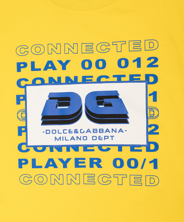 Dolce&Gabbana Children's yellow T-shirt with a print L4JTEYG7H3I814 изображение 3