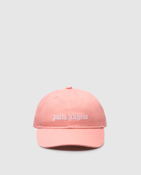 Palm Angels Детская розовая кепка с вышивкой логотипа PGLB001C99FAB001