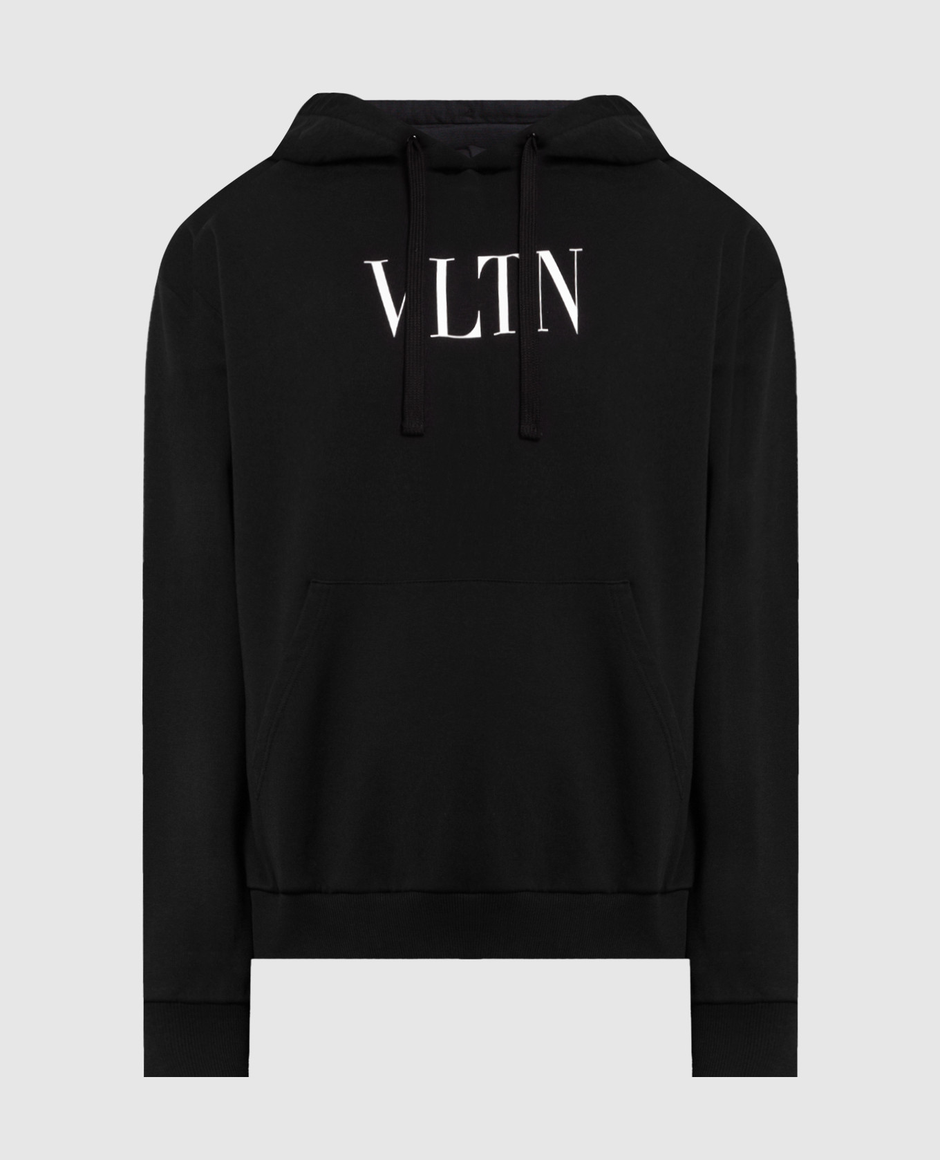 Черное худи с принтом логотипа VLTN