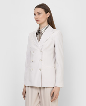 Brunello Cucinelli Двобортний жакет із вовни з ланцюжками MB5268889P