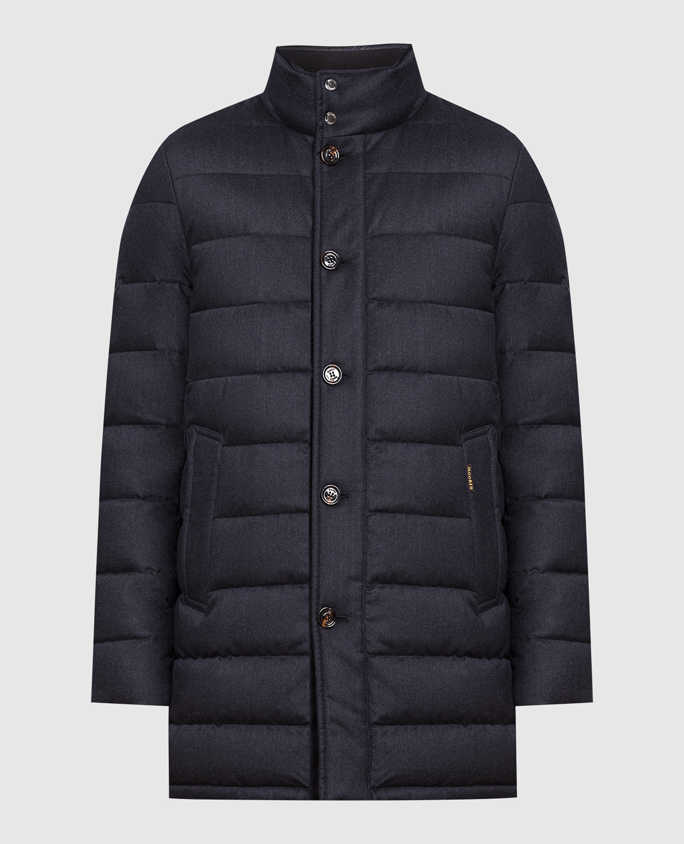 Gray down jacket made of wool and cashmere