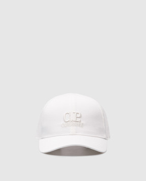 C.P. Company Біла кепка з вишивкою логотипа MAC282A006288A