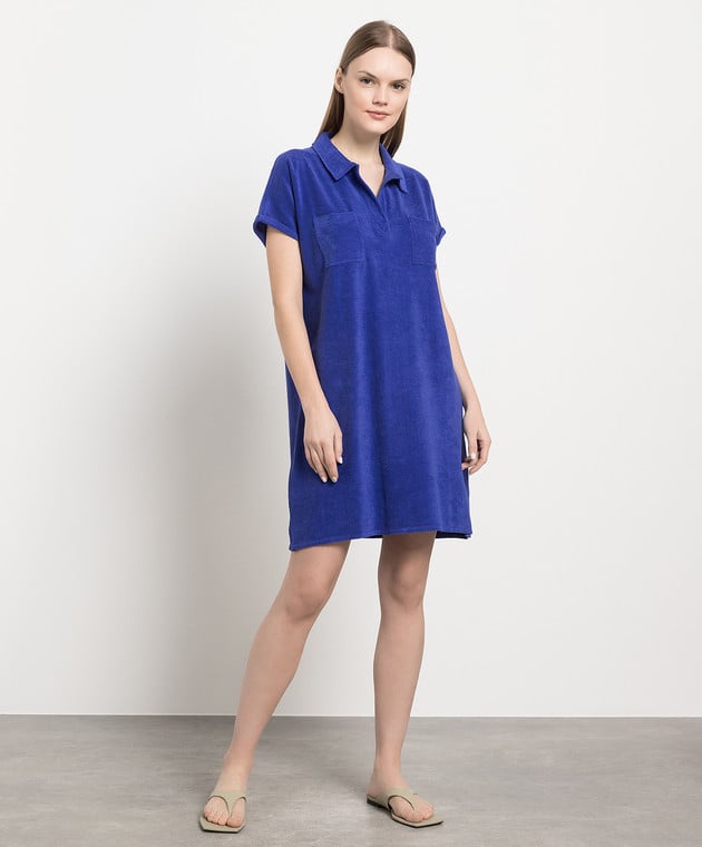Vilebrequin Louve blue terry nightgown with logo embroidery LVEC3Q02 изображение 2