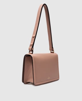 Valentino Бежевая кожаная сумка-мессенджер VLogo 4W2B0N10LFN