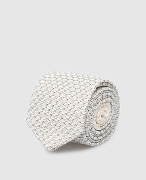 Stefano Ricci Дитяча краватка з шовку в геометричним малюнком. YCRMTSR8189