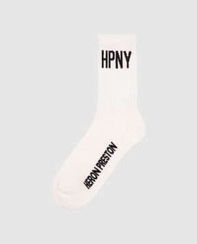 Heron Preston Белые носки с логотипом HWRA008C99KNI002