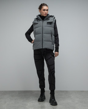 Mackage Серый пуховый жилет Hugh-Rf с логотипом HUGHRF