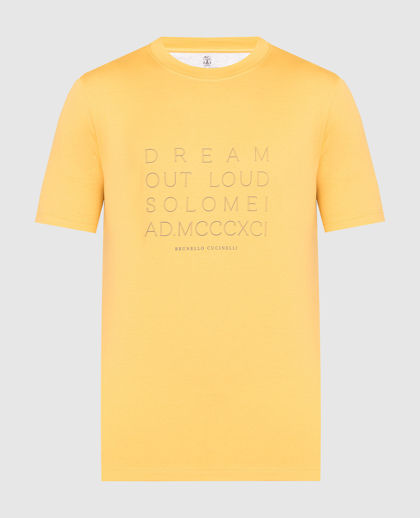 Желтая футболка с принтом Dream out loud