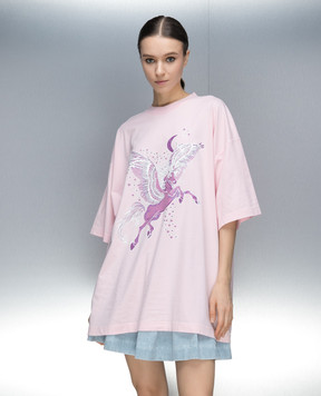 Vetements Рожева футболка з принтом UE64TR755PP