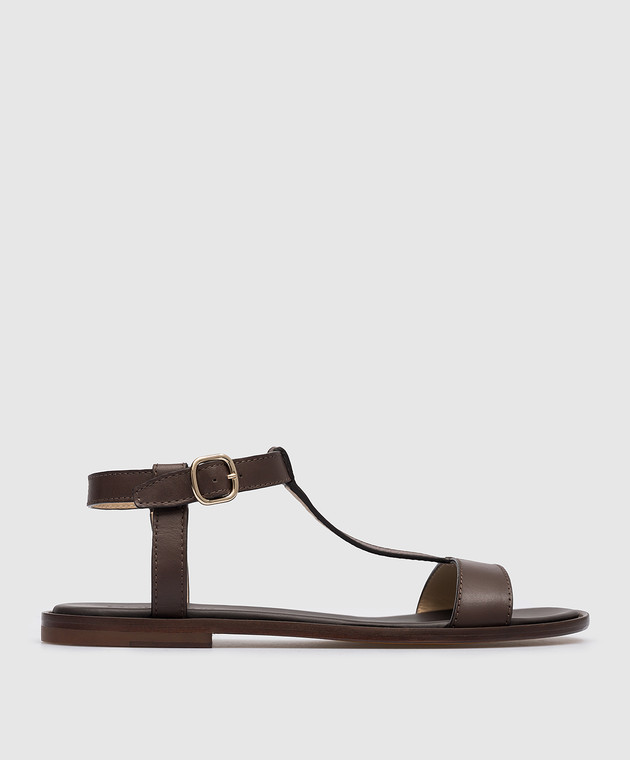 Doucal's Brown leather sandals DD8553BETTUF073