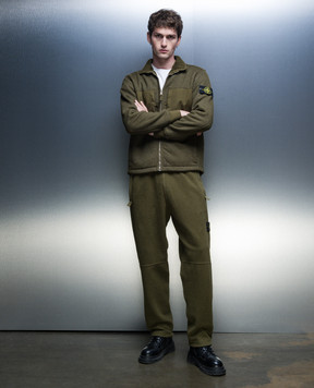 Stone Island Штани з логотипом кольору хакі 791560854