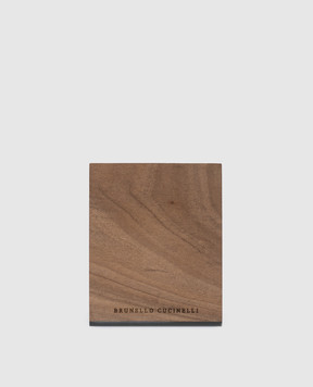 Brunello Cucinelli Настольная подставка из древесины с логотипом MLPENBO415