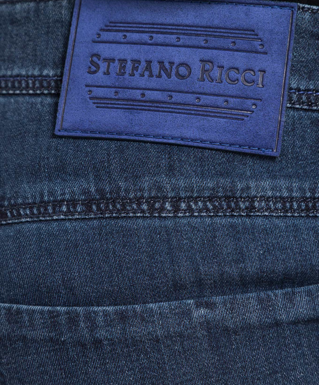 Stefano Ricci Blue jeans with logo embroidery M8T32S3070TK665 image 5