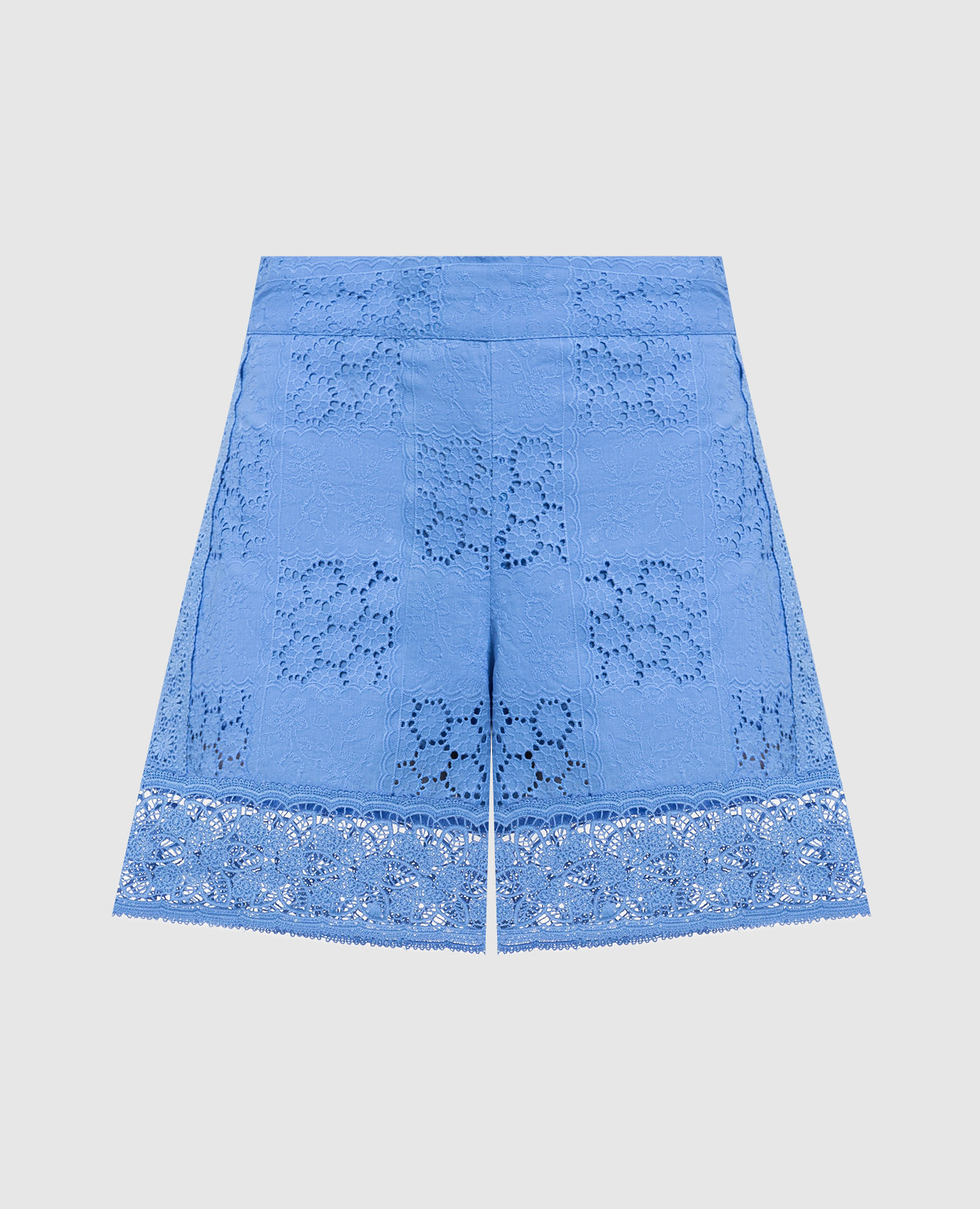 Blue shorts with lace