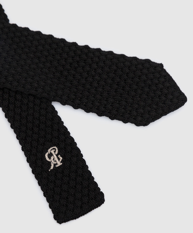 Stefano Ricci Дитяча чорна краватка з шовку YCRMTSR1400 зображення 3