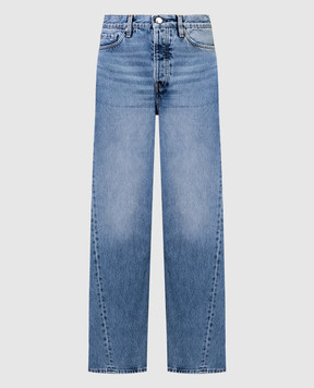 Toteme Блакитні джинси з ефектом потертості з логотипом 231240741