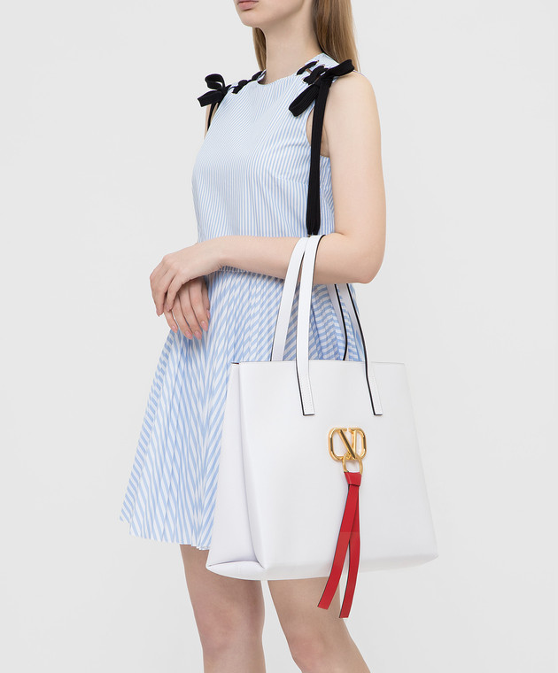 Valentino Белая кожаная сумка Vring RW0B0D90UZQ изображение 2