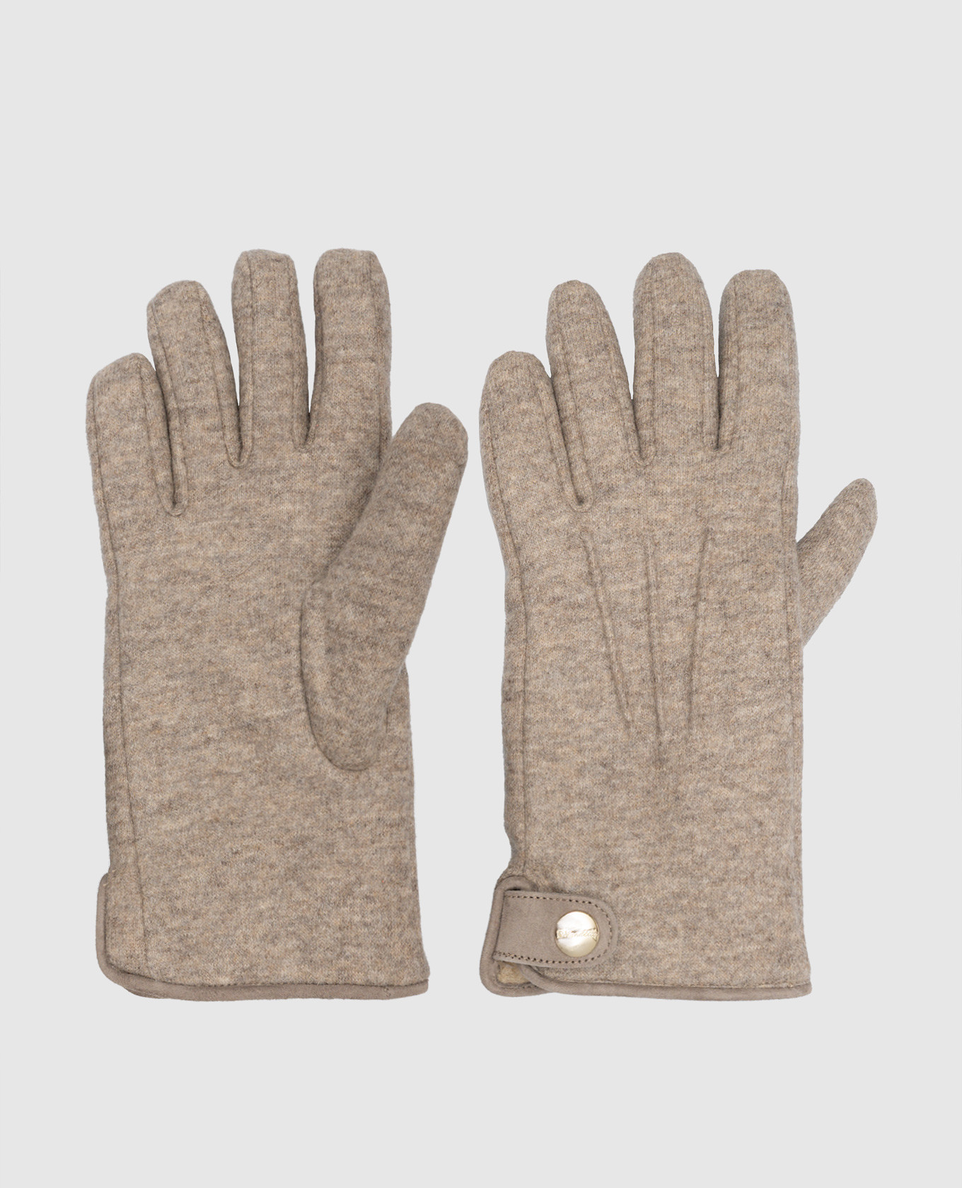 Коричневые перчатки из кашемира