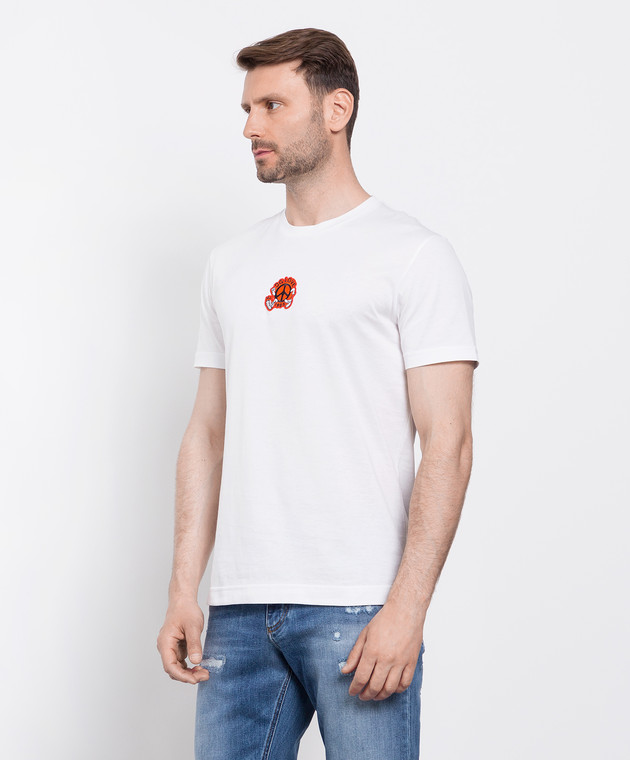 Dolce&Gabbana Біла футболка з патчем G8NV2ZG7BZQ зображення 3