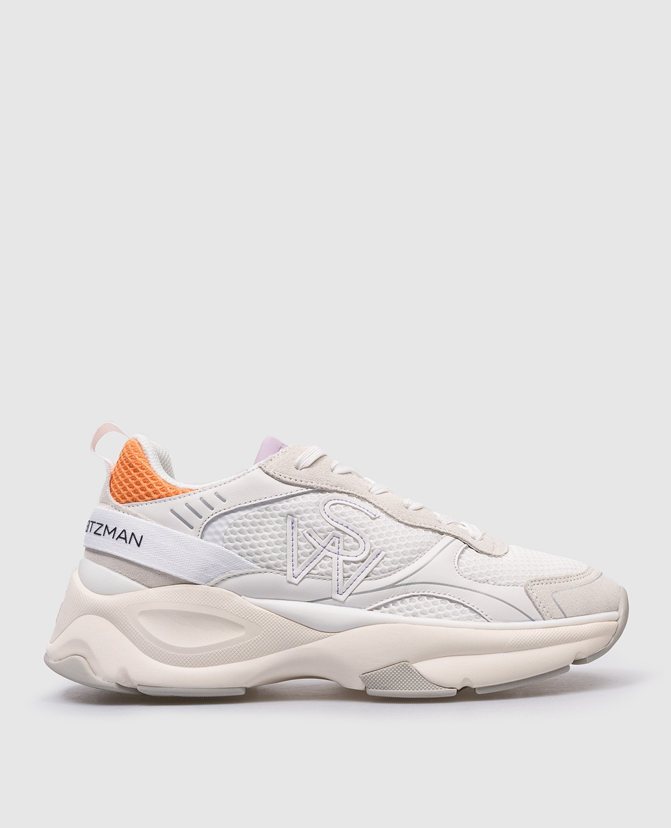 White SW TRAINER combined sneakers