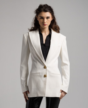 Balmain Білий жакет CF1SE055VE17