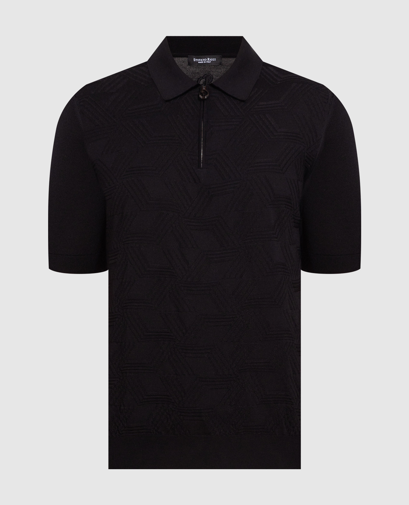 

Черное поло в текстуре., Черный, Поло