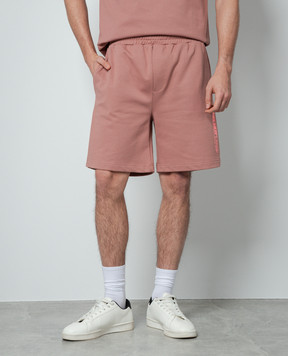 Helmut Lang Розовые шорты с принтом логотипа SPACE N10HM206