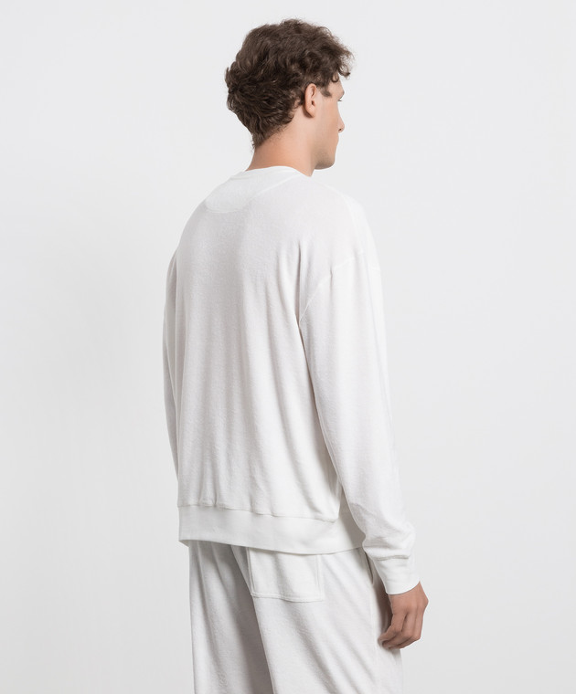 Vilebrequin Белый свитшот с вышивкой логотипа SWEC2Q01 изображение 4