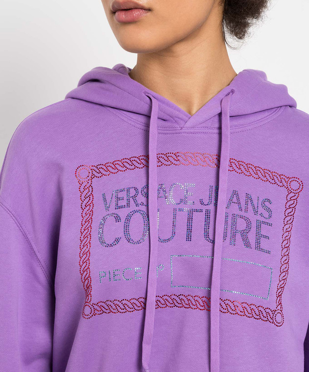 Versace Jeans Couture Purple logo hoodie 73HAIT12CF01T изображение 5