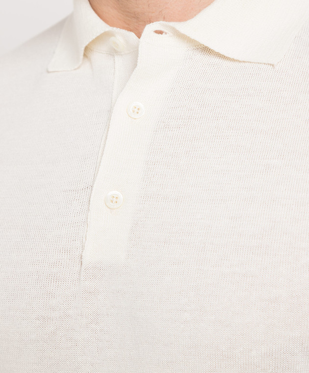 ISAIA White polo shirt MG8128Y0409 изображение 5