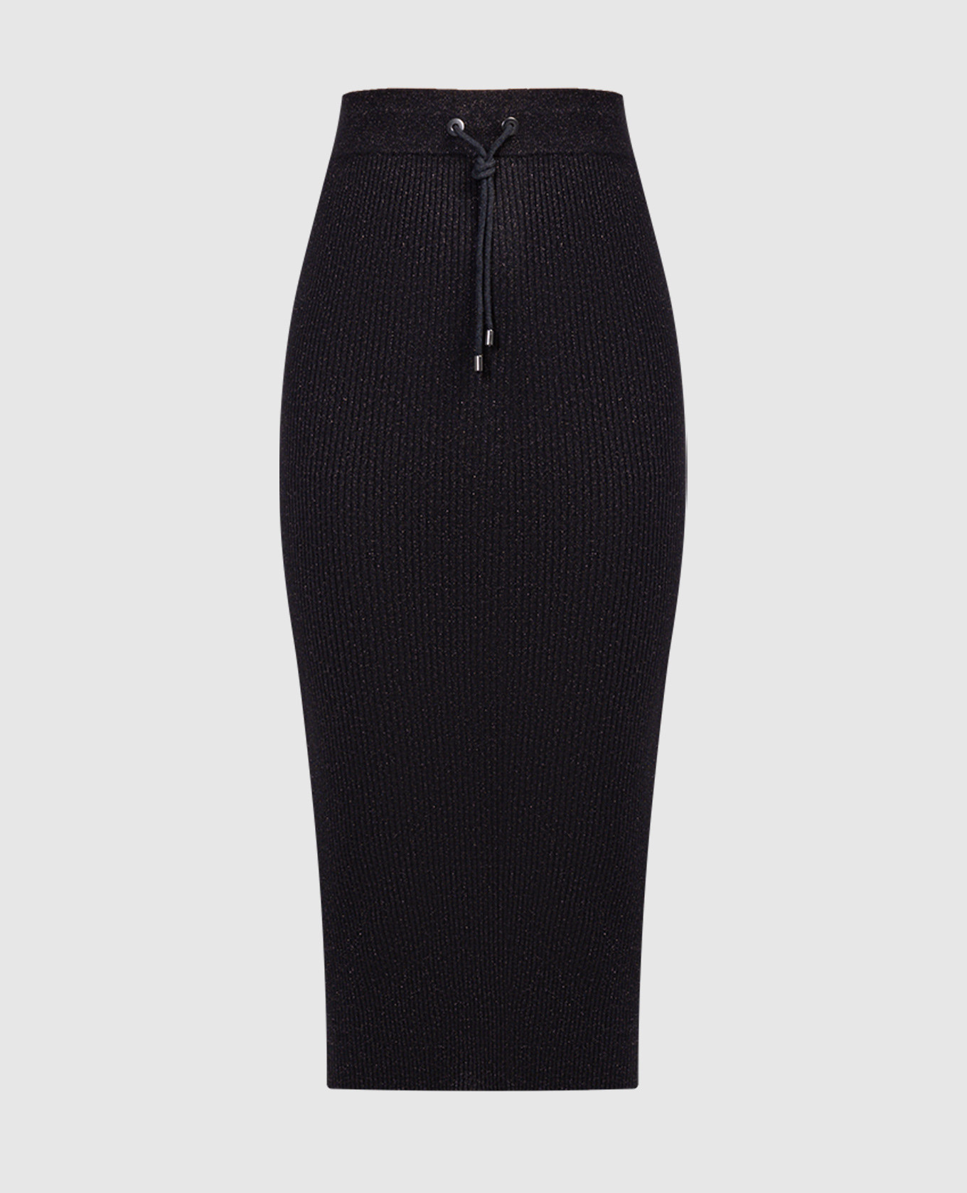 Black striped skirt with lurex