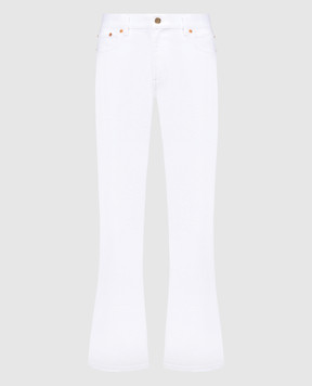 Valentino Білі джинси з металевим логотипом 4B3DD17N7MQ