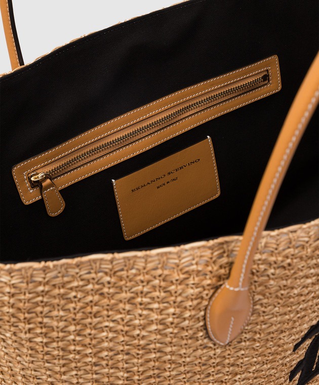 Ermanno Scervino Плетеная сумка-шоппер с эмблемой и логотипом D403S376RDM изображение 4