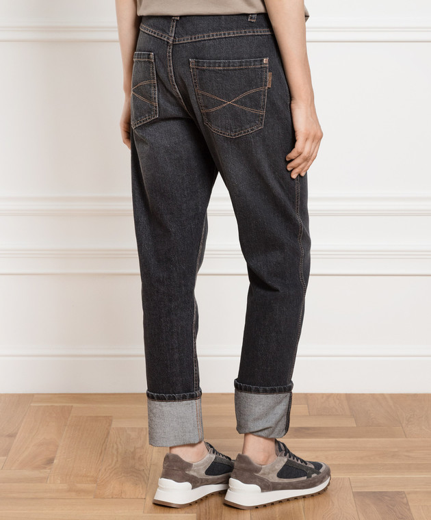 Brunello Cucinelli Серые джинсы с логотип патч MA095P5797 изображение 4