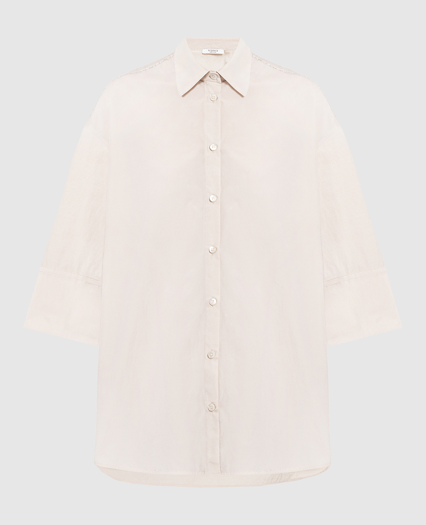 

Бежевая блуза с цепочкой мониль, Бежевый, Блузы