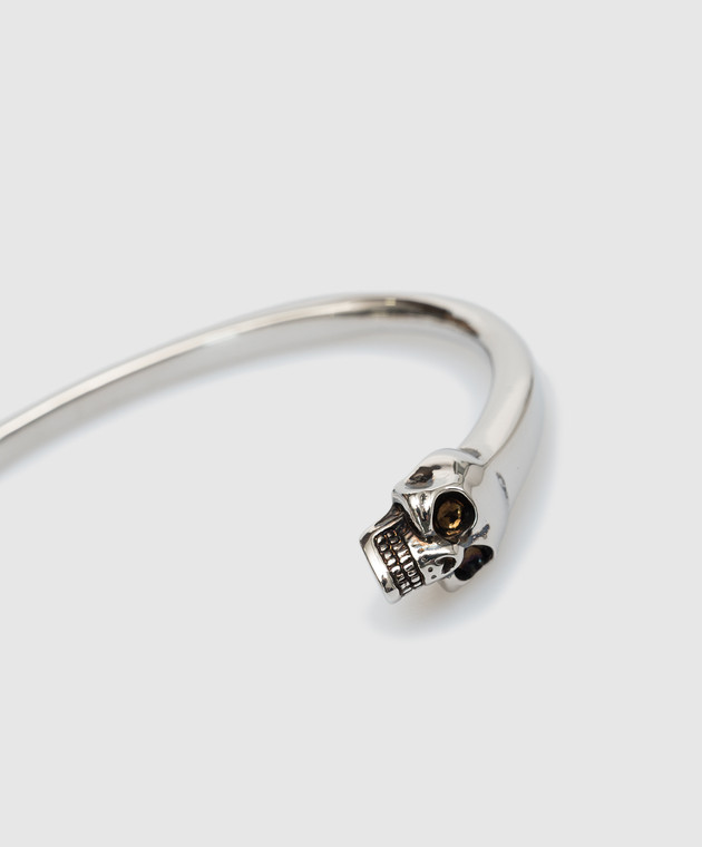 Alexander McQueen Silver bracelet with skulls 554482J160I image 3