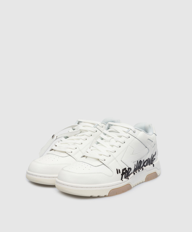Off-White - Белые кроссовки Out Of Office For Walking с контрастным ...
