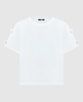 Twin Set Actitude Біла футболка з бантиками 241AP2241