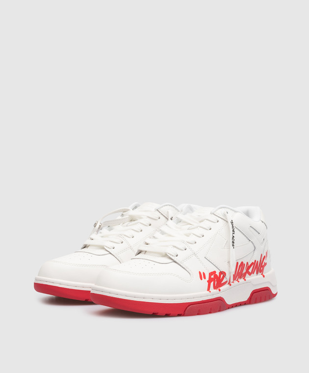 Off-White - Белые кожаные кроссовки Out Of Office For Walking ...