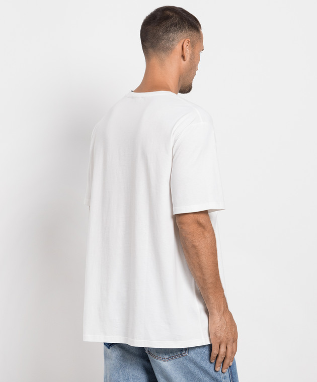 Balmain White PB T-Shirt BH1EG010BC43 image 4