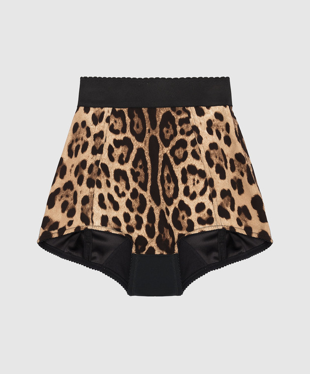 Dolce&Gabbana Brown shorts in a leopard print FTAG1TFSADD