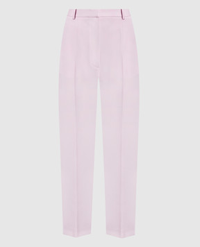 Alexander McQueen Розовые брюки из шерсти 585118QJAAC