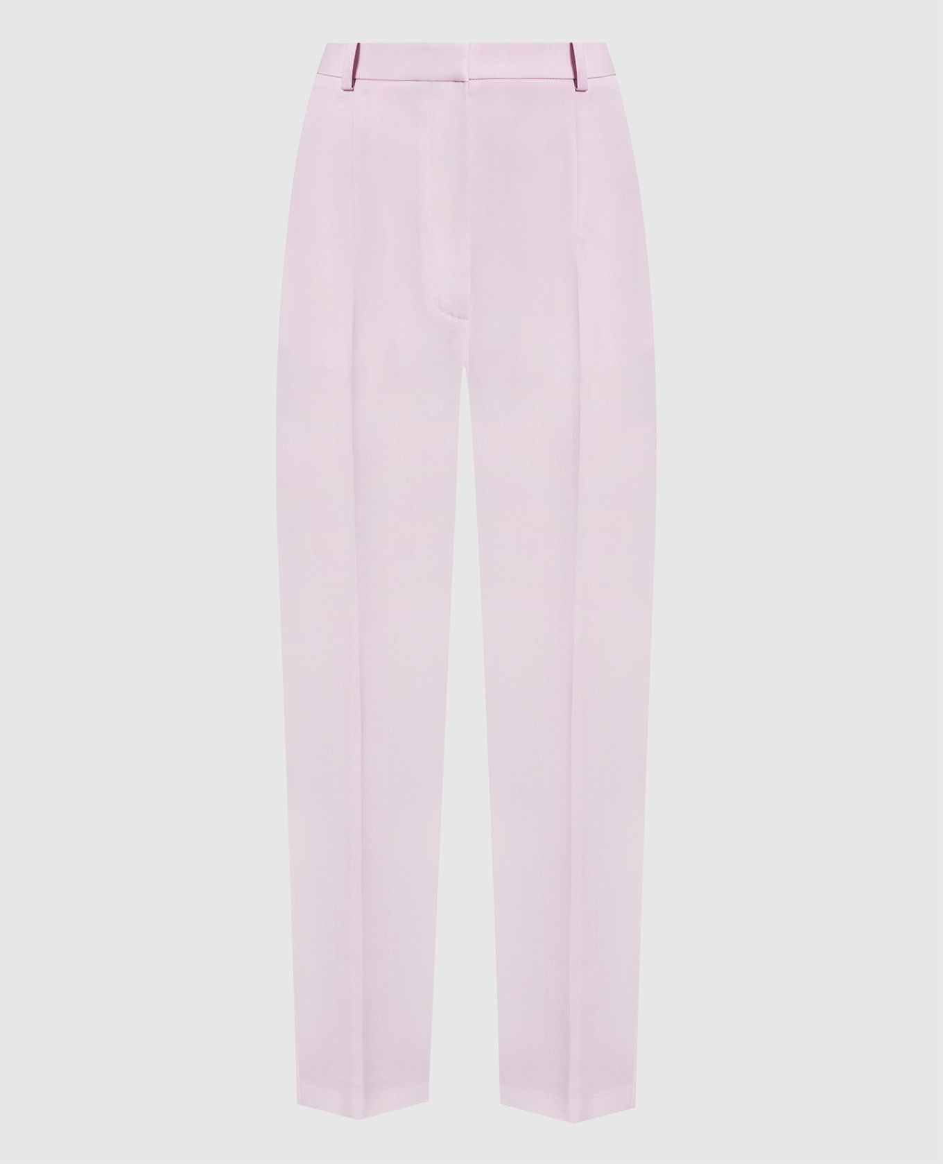 Розовые брюки из шерсти