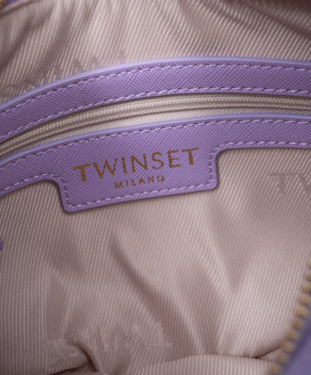 Twinset Фиолетовая сумка с логотипом 241TH7032 изображение 4