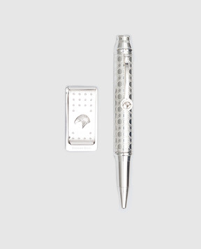 Stefano Ricci Подарочный набор: зажим для денег и ручка из серебра SET2