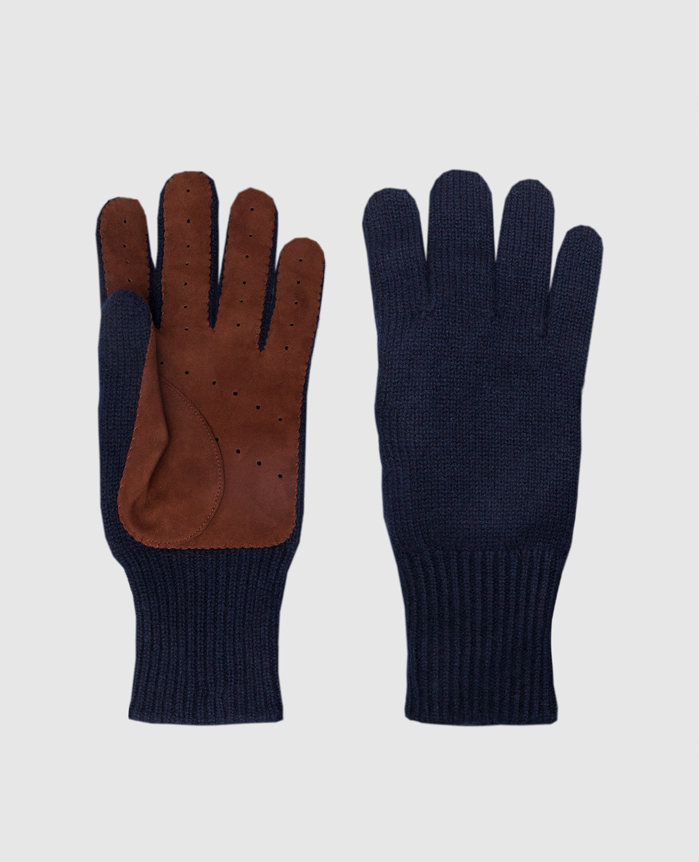 Navy blue cashmere gloves