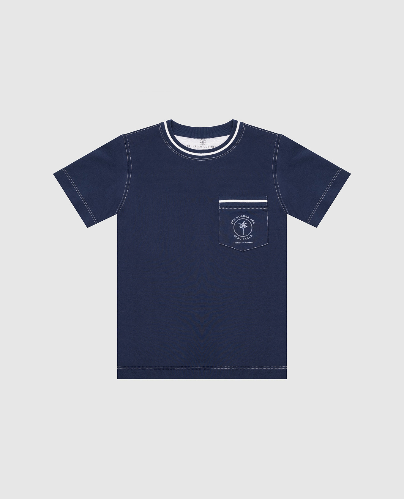 Children's blue T-shirt with a print